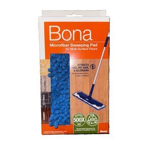 Bona Microfiber Sweeping Pad Multi- Surface Attracts Dust Pet Hair Allergens NEW